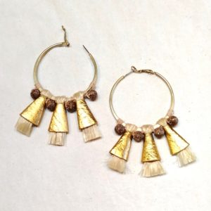 オガラ フリンジピアス／ゴールド（ヴィーガン対応）